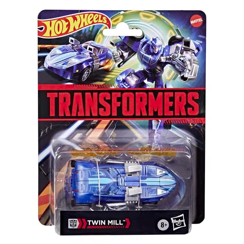 Image of Transformers Collaborative Hot Wheels x Twin Mill, Deluxe Class 5-Inch Robot Action Figure Converts to Racecar, Car Toys for Ages 8+
