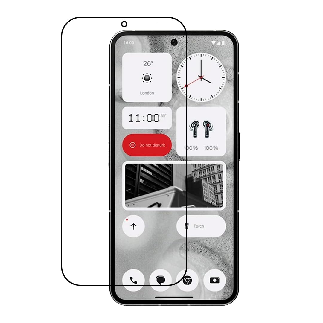 Tough Lee Tempered Glass Screen Guard Protector for Nothing Phone (2a) 5G, Nothing Phone 2a 5G (Edge to Edge Coverage) (with Easy Installation Kit) (Black) (Pack of 1) (B0D14T42QR) Amazon Price History, Amazon Price Tracker