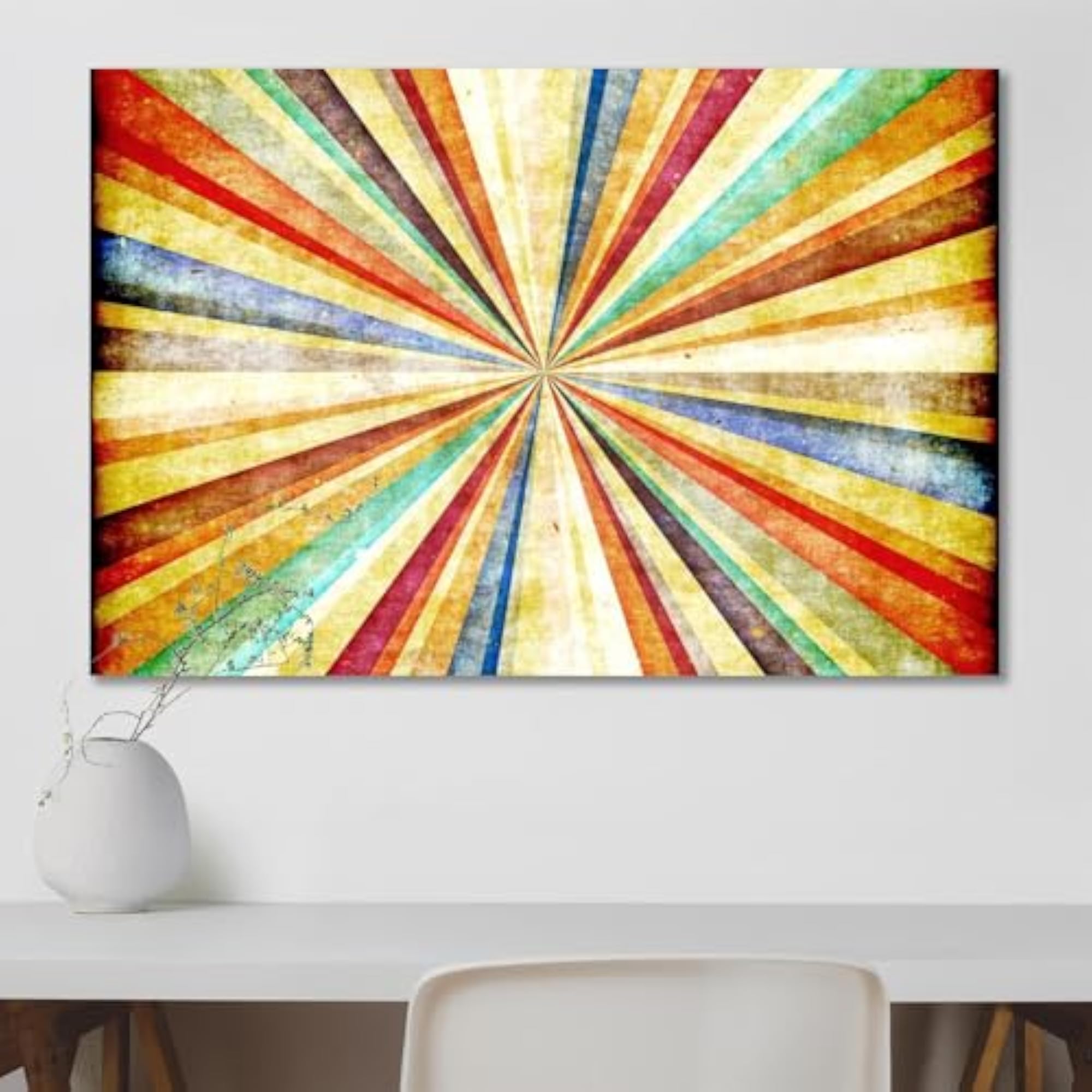 Multicolor Sunbeams D1 Peel & Stick Vinyl Wall Sticker
