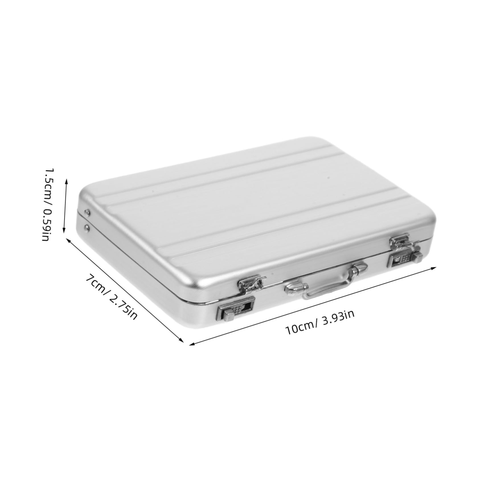 SHINEOFI 5 Pezzi Scatola Porta Biglietti Da Visita Contenitori Custodia Per Schede Flash Portafoto Supporto Per Immagini Desktop Organizzatore Di Schede Flash Silver Lega Di Alluminio