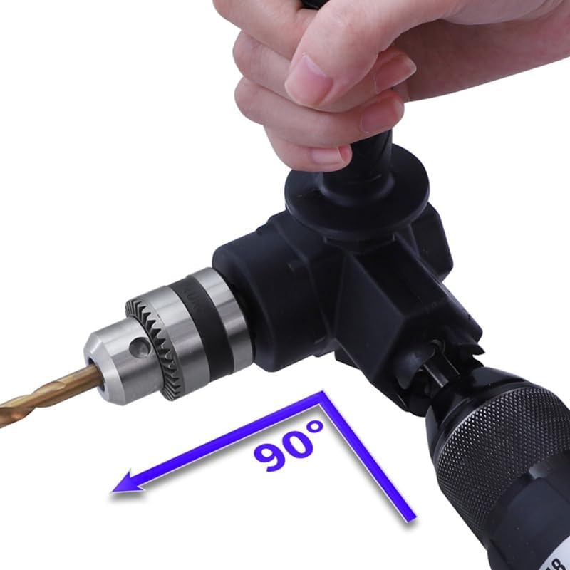 Right Angle Bend Extension Chuck Drill Adapter 90 Keyless Three-jaw Chuck Corner Impact Drill Adapter For Narrow