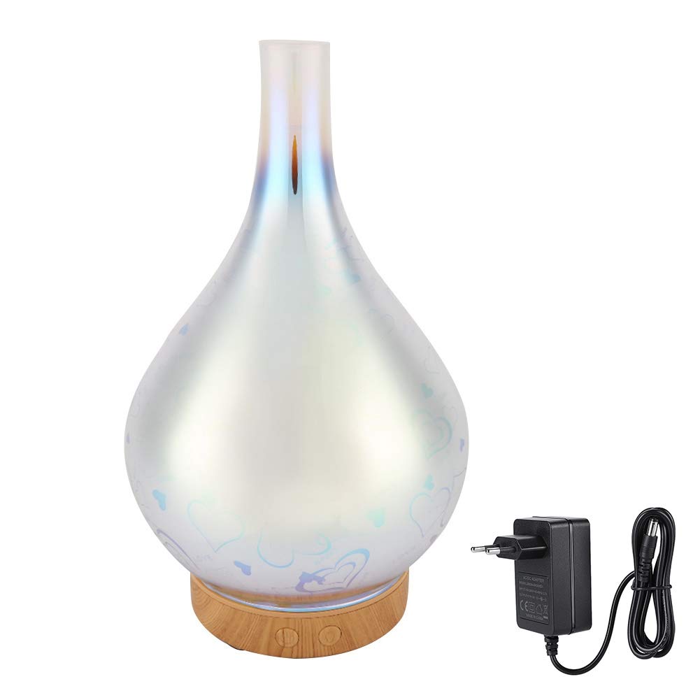 Diffusore e umidificatore di oli essenziali per aromaterapia ad ultrasuoni da 100 ml con luce notturna a LED per camera da letto