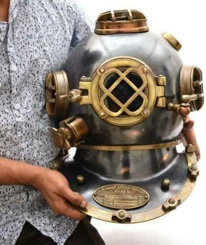 Casco de buceo Deep Sea Mark V Antique Vintage Scuba Brass Marine