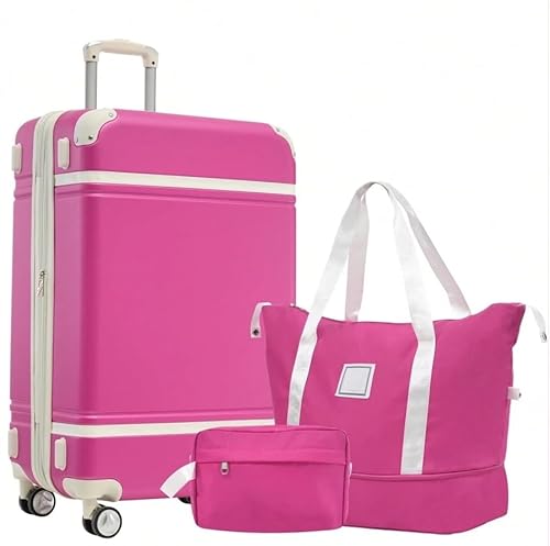 Hardshell Luggage Sets with Bags Lightweight Suitcase Double Spinner Wheels with TSA Lock,Single Vintage Luggage 20IN/24 IN/28IN