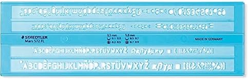 Staedtler 572 FL Mars Schriftstencilone 3.5mm und 5mm, blau-transparent