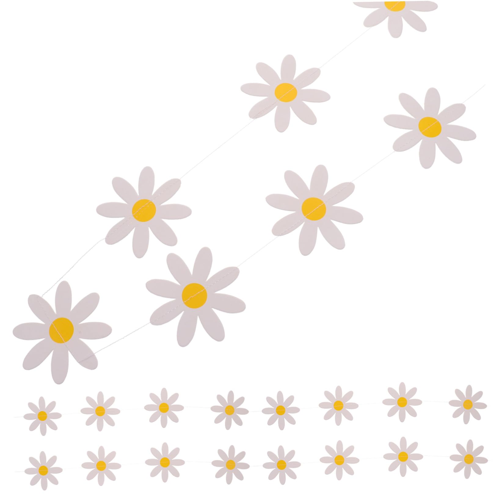 Toyvian 12pezzi Ghirlanda Decorativa Daisy Per Compleanno Bandierine Appese Per Feste Decorazioni Per Compleanno Bambina Atmosfera Festiva e Divertente Facile Da Installare e