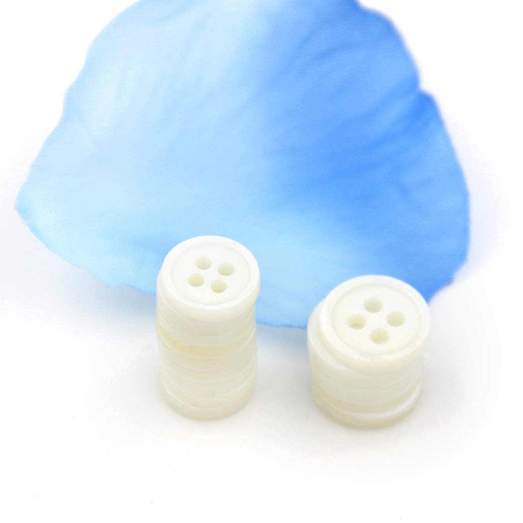 Guziki guziki do ubrań 8-40PCS Naturalny guzik muszlowy-cienki brzeg 4-otworowy guzik żywiczny do koszuli-biały okrągły guzik guziki do szycia na swetry DIY wełniane płaszcze 20mm-12PCS(18mm-16Pcs)
