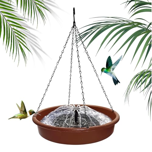 Baños para pájaros para Exteriores, Bandeja de alimentación Resistente Solar, Cuenco de Agua para pájaros, Loros, pajarera, Monje, hogar, jardín, Patio, paisajismo, Parque al Aire Libre