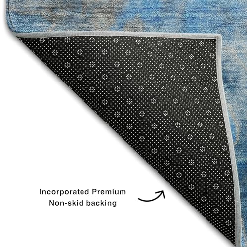 Addison Rugs Mayfield 168x120 cm Alfombra Lavable Azul miniatura 4