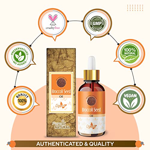 Image of Crysalis Broccoli Seed Oil Cosmetic Grade - 30 ml - Lightweight Oil for Hair Care, Skin Formulations, Serums & DIY Blends