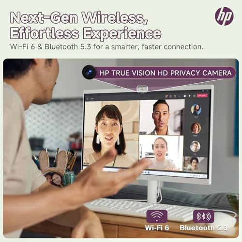 Image of HP All in One Desktop Computer, 21.5 inch FHD Anti-Glare Display, Intel Celeron J4025 Processor, 32 GB RAM, 2 TB SSD, Intel UHD Graphics, Wi-Fi 6, Webcam, Wired KB & Mouse, Windows 11 Pro, w /Accessories