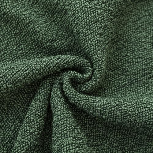Foindtower Set of 2, Decorative Textured Boucle Throw Pillow Covers Accent Solid Pillow Cases Neutral Cozy Couch Cushion Case for Chair Sofa Bedroom Living Room Home Decor 16x16 Inch Pine Green