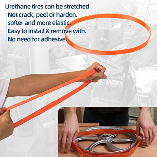 Urethane Band Saw Tire 9" X 1/2" X .095"- For Branded Delta Craftsman Grizzly Black & Decker Ryobi Protech Shopfox Wen Replacement Model :28-150 137.21409 113.24458 Bandsaw Wheels - 2 Pack #TOP2