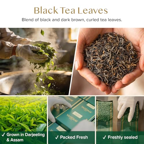Image of VAHDAM UNITEA Black Tea Leaves(12oz|170+ Cup)Blended Darjeeling & Assam Tea