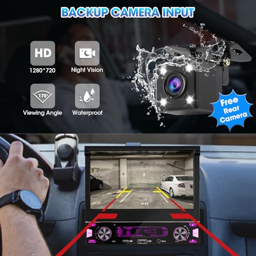 Radio con Pantalla Táctil Flip-Out 7 Pulgadas CarPlay Android miniatura 4
