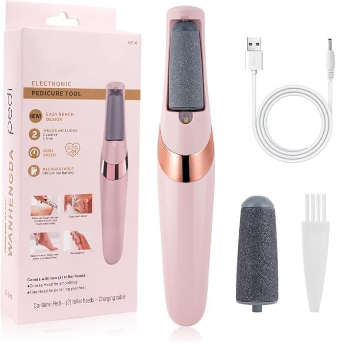 callus remover for feet dead skin remover pedicure tools Callus Remover Hard and Dead Skin Remover Electric Foot Callus Remover Rechargeable Pedicure Tool (PACK OF-1)-image-11
