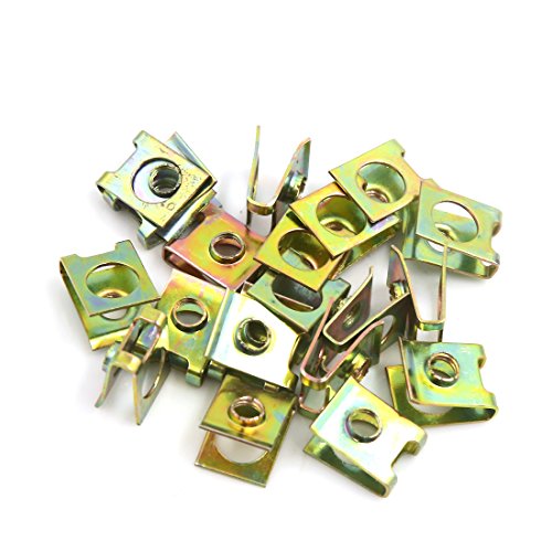 sourcingmap 20pzas Remaches abrazaderas tipo U 5mm agujero resorte retenedor metálico coche Panel puerta atornillar