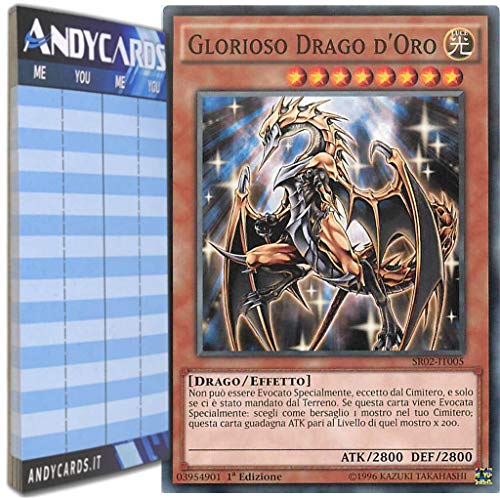 Andycards Yu-Gi-Oh! - GLORIOSO DRAGO D'ORO - Comune SR02-IT005 in ITALIANO + Segnapunti