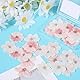 LIQWEI 50 Stück Tortendeko Essbar Blumen für Torte, Rosa Kirschblüten Deko 3D Blumen Cupcake Topper Klebreispapier Blumendekorationen für Hochzeiten Geburtstage Jubiläum Party Deko Mädchen
