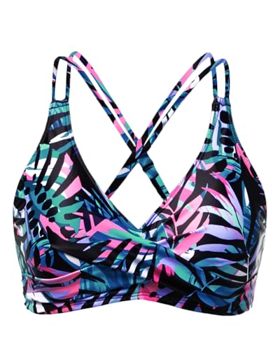 Image of Holipick Twist Front Bikini Tops for Women - Push Up Bathing Suit Top Padded Swimsuit Top