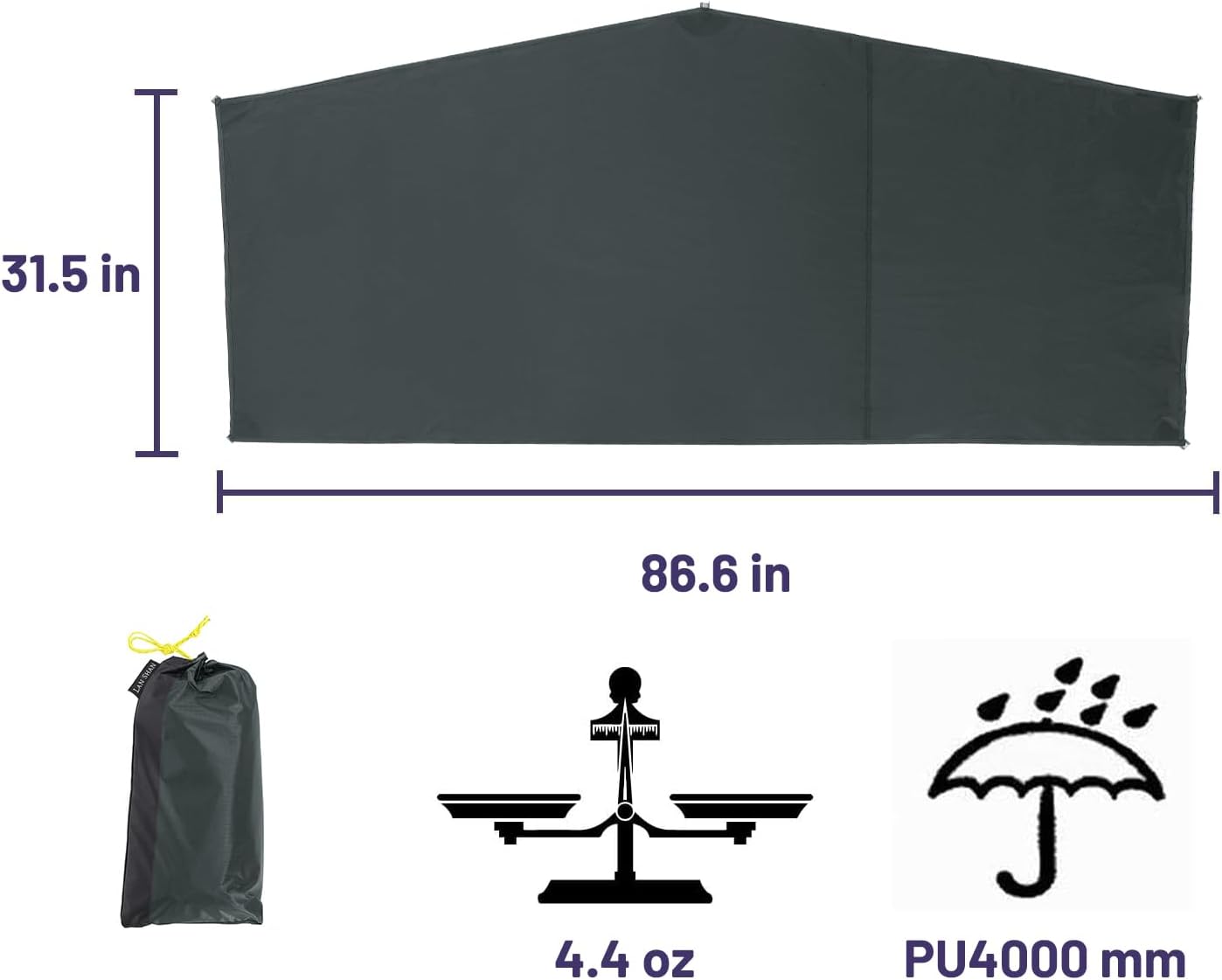 LANSHAN Ultralight Tent 3-Season Backpacking Tent for 1-Person or 2-Person Camping, Trekking, Kayaking, Climbing, Hiking