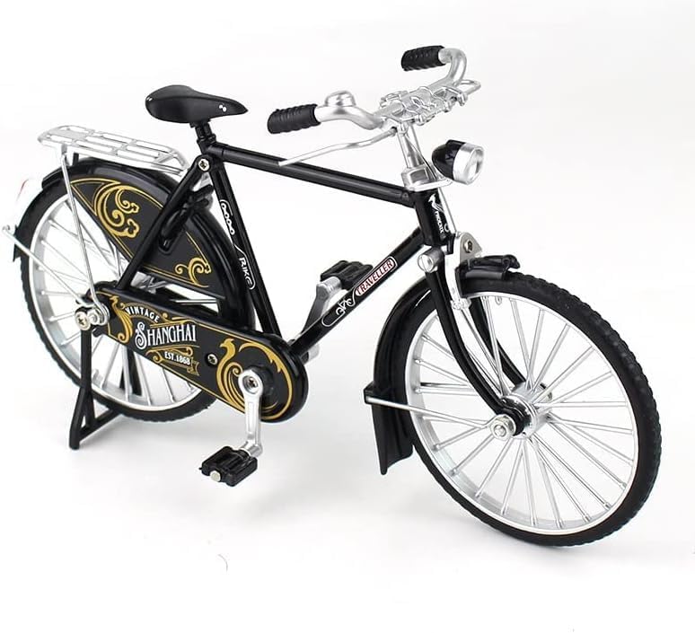 1:8 Scale Die-Cast Alloy Mini BMX Mountain Bike Finger Bicycle Toy Desktop Decoration Crafts for Cycling Lovers Bike Racers Athletes Children Boys and Girls (1:8 Mini BMX Mountain Bicycle Black) 1