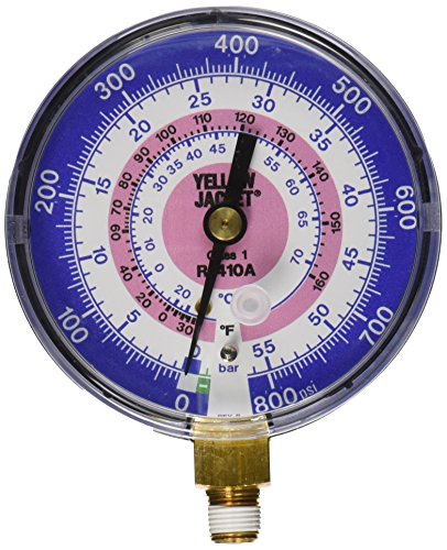 Yellow Jacket 49142 Low Side Replacement Gauge, R-410A, Degrees C and Degrees F