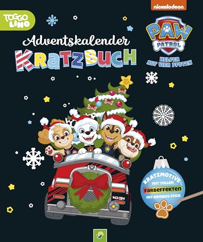 PAW Patrol Adventskalender Kratzbuch: Kratzmotive mit tollen Farbeffekten...
