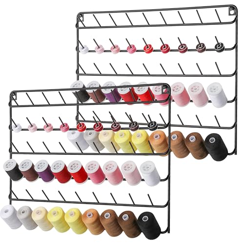 Opiniones y reviews de Hilos de acolchar del mes. 33 Soporte de hilo para montaje en pared 54 bobinas Rack de hilo de coser Organizador de hilo de bordado negro Soporte de hilo de coser con herramientas colgantes para acolchado de...