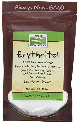 NOW Foods, Erythritol, Great-Tasting Sugar Replacement, Zero Calories, Low Glycemic Impact, Kosher, 1-Pound