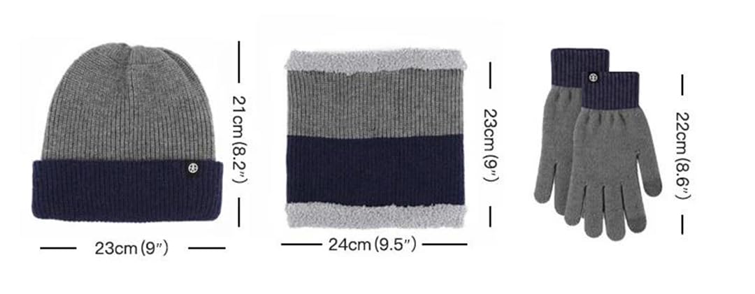 3 zestawy czapek, szalików, rękawiczek, szalików, dzianinowych, unisex, ciepłych na zimę (karmelowy, jasnobrązowy)