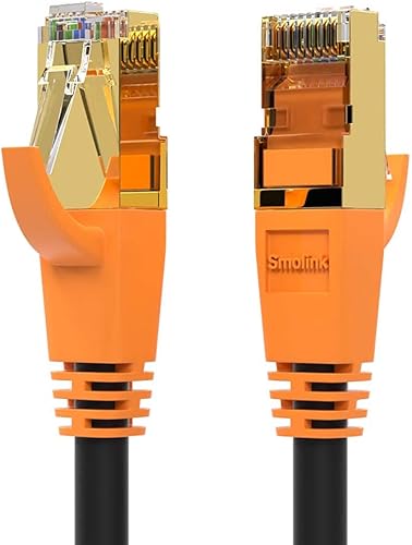Cable Ethernet Cat8, cable LAN blindado de 30 pies, 26AWG FFTP, RJ45 chapado en oro, 40Gbps 2000MHz, cable resistente a la intemperie para juegos,