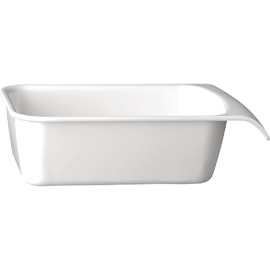 APS 83962 GN 1/4 Schale CASCADE, Melamin, 1,5 l, 26,4 x 16,2 cm, weiß | Höhe 7,5 cm