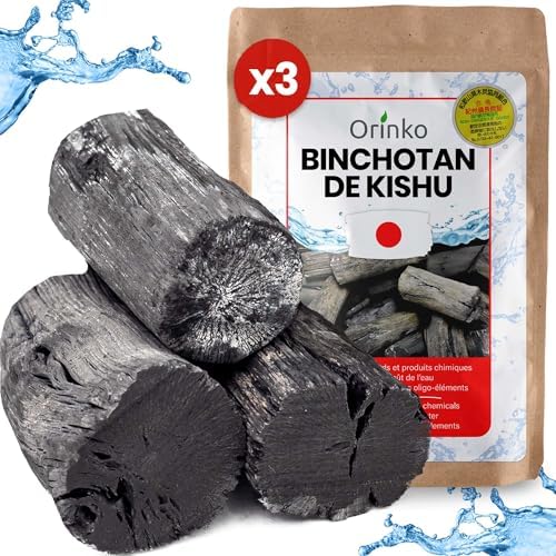 Baton De Charbon Pour Filtrer L'eau Charbon Actif Binchotan ORINKO - 12 Bâtons - Purification Eau Écologique - Alternative Plastique Filtre Eau Bambou écologique