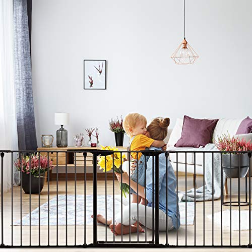 Costzon FWAM-01542 Baby Safety Gate, 6-Panel Fireplace Fence thumb #7