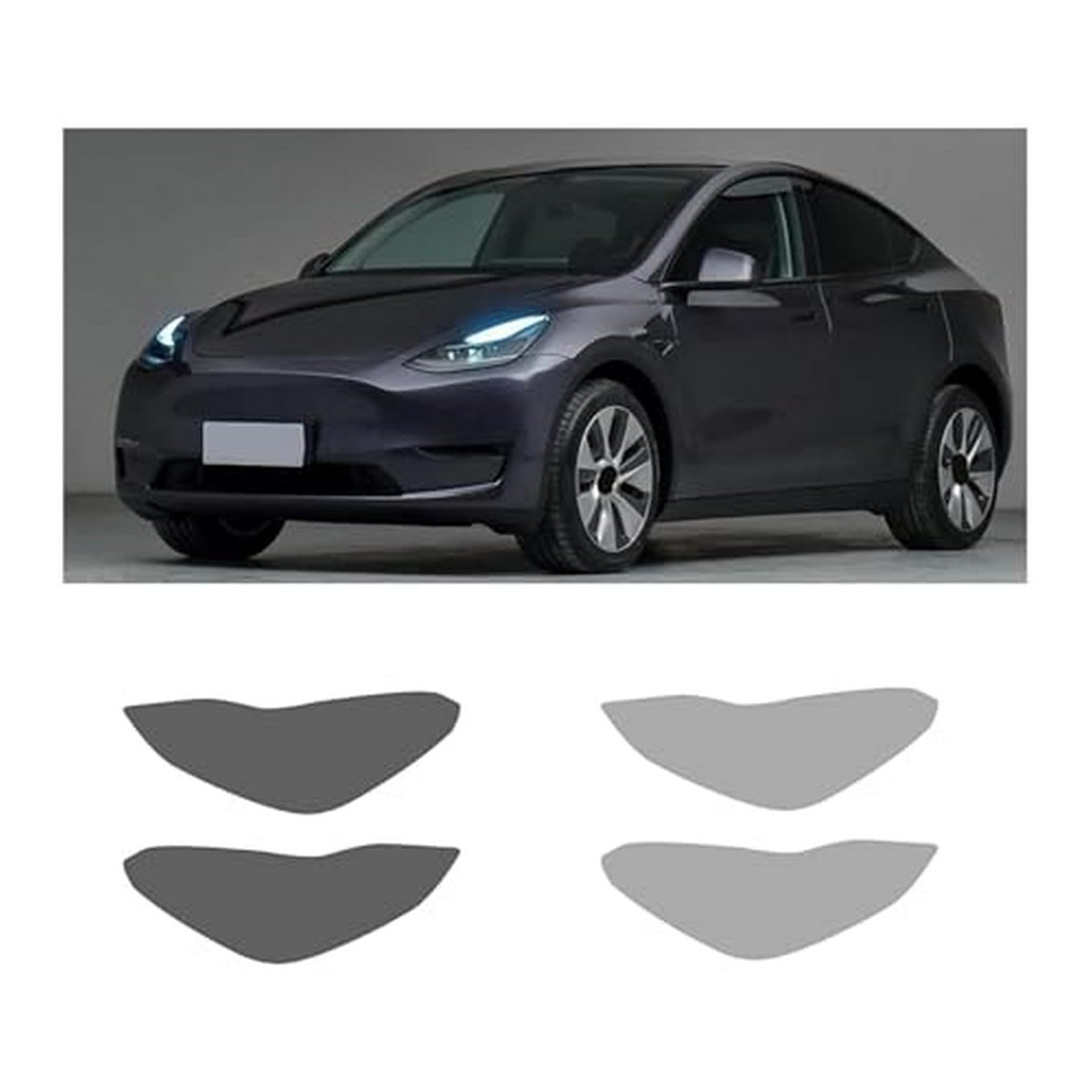 Film de protection phare voiture Tesla Model Y 2020 vinyle TPU anti-rayures transparent