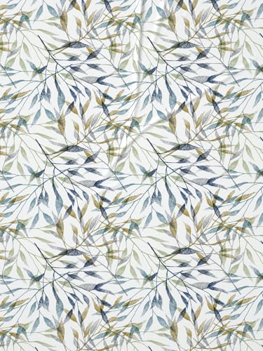 Image of DDECOR Live Beautiful 100% Cotton 145TC Leaves King Bedsheet with 2 Pillow Covers | Rotary Printed Breathable Fabric | 224 CM X 254 CM | Luxury Bedding for Home | Cresta Collection | Blue Shadow