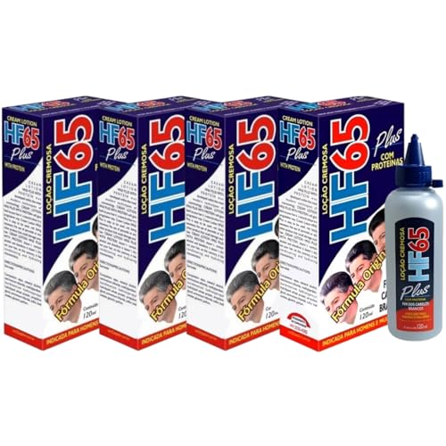 Kit 4 Loção Restauradora HF65 Plus Tonalizante Capilar Unissex Cremosa Incolor 120ml