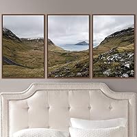 3 Piece Framed Canvas Wall Art Lake Landscape Canvas Prints Home Artwork Decoration for Living Room,Bedroom - 16