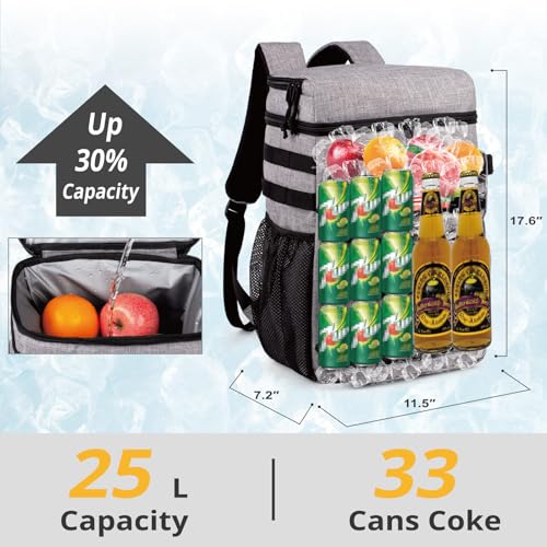 Image of Tactical Backpack Cooler,Soft Lightweight Leakproof Cooler Backpack,Insulated Cooler Bag,Portable Soft Cooler Bag Waterproof for Beach, Travel, Camping, Picnic, Hiking