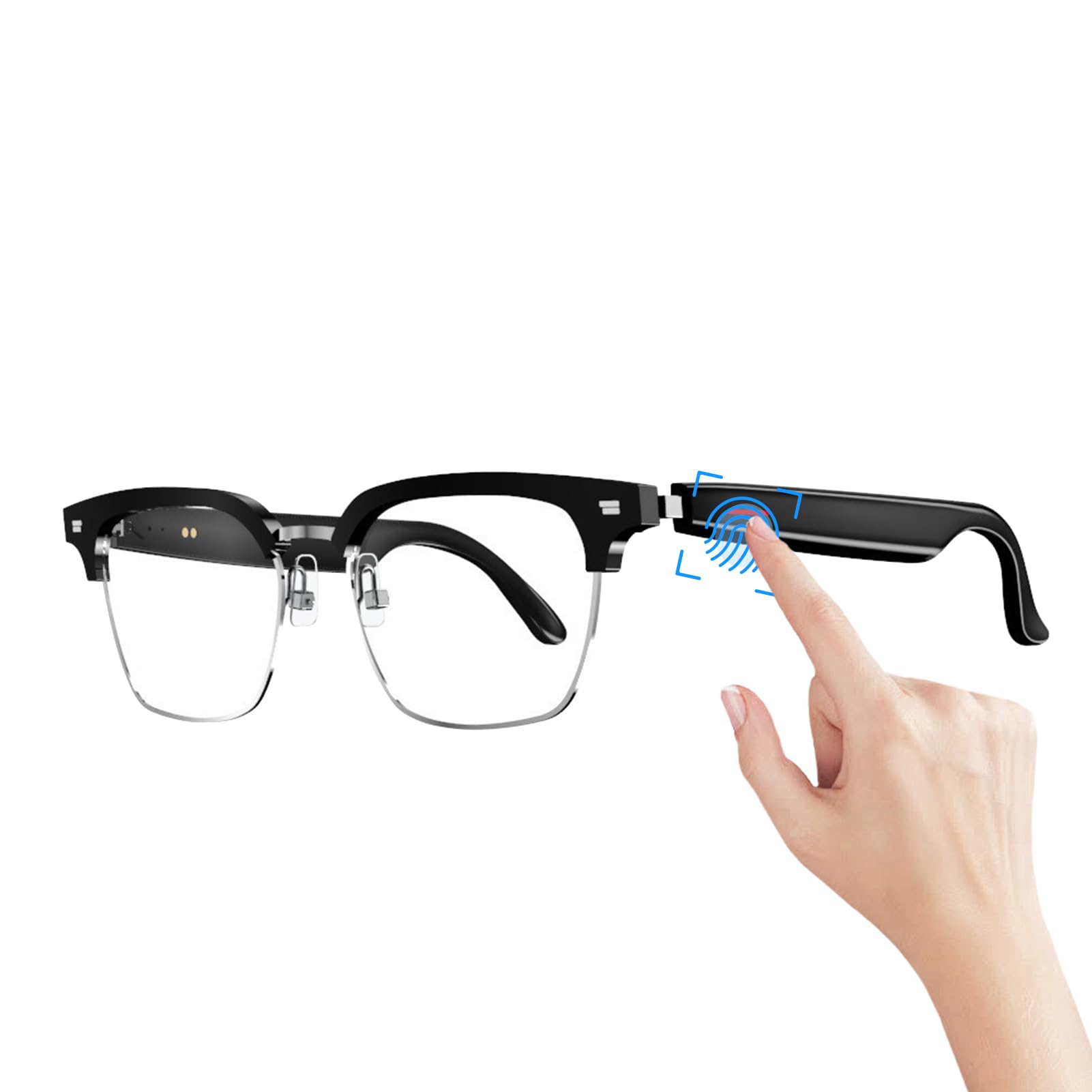 Swiftbox Smart Glasses - Smartphone Audio Glasses Wireless, Occhiali Con Altoparlanti Costruiti | Volume Audio Glasses, Smart Audio Glasses Technology Smart Speaker Per Uomini Regola Il Volume