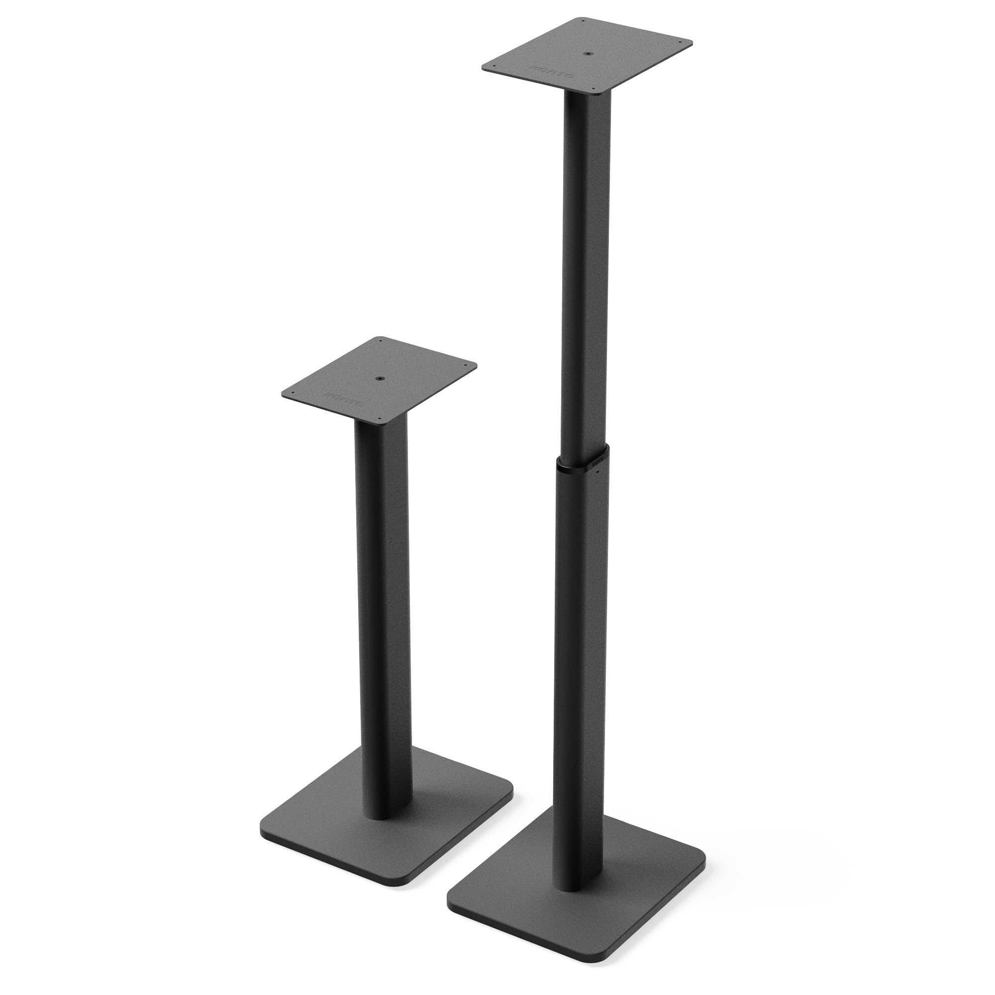 Kanto SPH Adjustable Height Bookshelf Speaker Stands, Pair | Heavy Duty Steel Floor Speaker Stands 24 to 42 in | Holds 30 lb | Internal Cable Management | Reduced Vibration | Carpet Spikes | Black