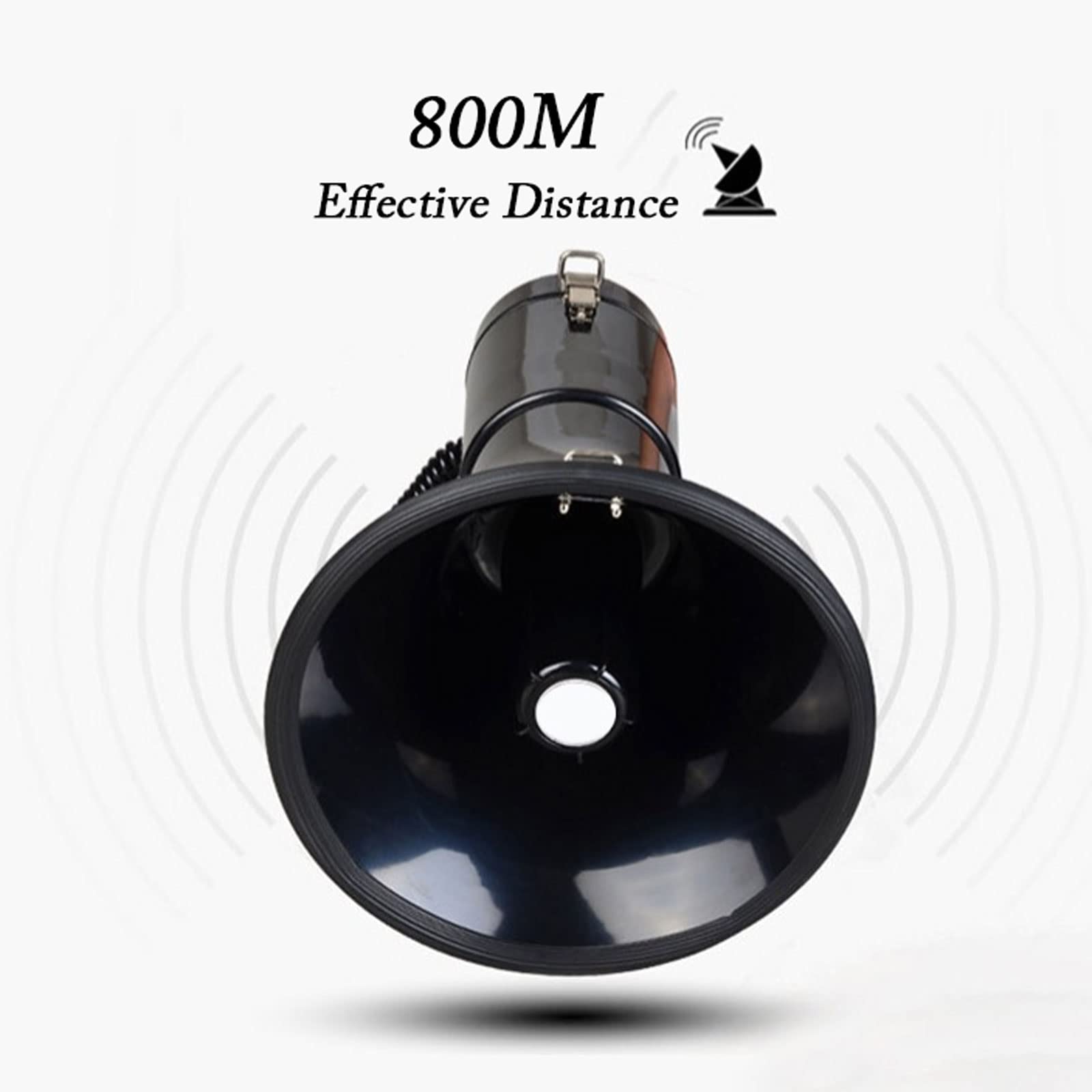 ppARK Megafon Handheld Bullhorn Tragbarer Megaphon-Lautsprecher 50 W Outdoor Shouter Lautsprecher Hohe Härte Lautsprecher Eingebaute Sirene für den Außenbereich TröTe