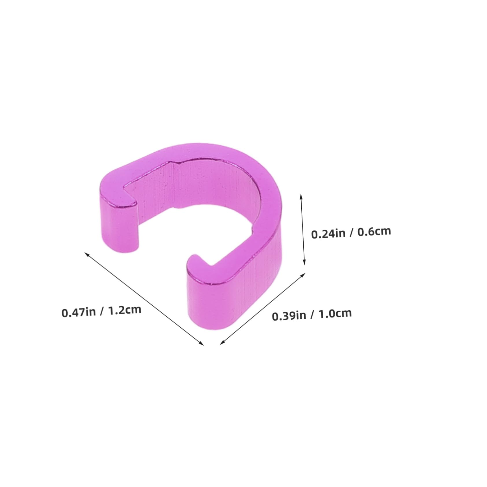 ifundom 10pcs Aluminum Alloy Bike Cable Clamps Shaped C-clips for Brake Gear Housing Stable Performance Quick Setup Secure Riding Compatible Mountain and More