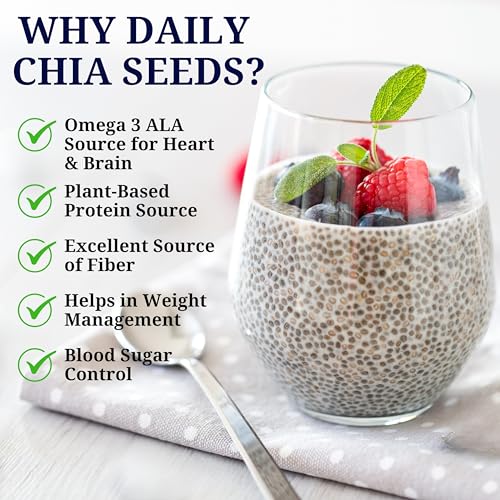 Image of Chia Seeds Raw Superfood 200 GM - Omega‑3 ALA Rich, High Fiber Nutrition, Plant Protein Boost, Gut Health Support, Diet Friendly, Smoothies & Puddings, Baking & Meal Toppers, Seeds for Daily Use