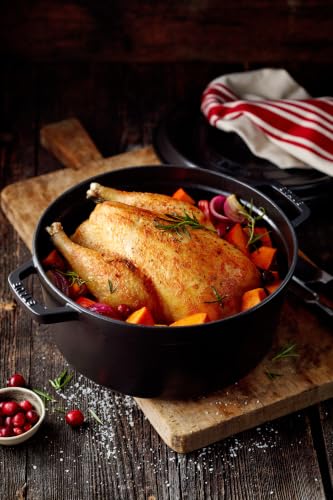STAUB Cocotte en Fonte Ronde 26 cm, 5,25 L, Noire, Induction - 8