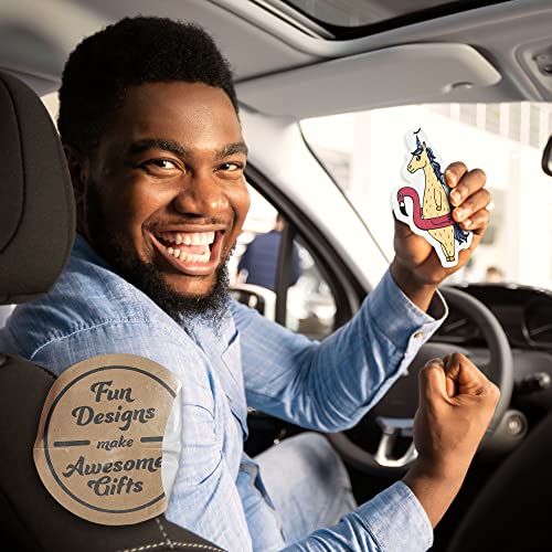 Image of Cute Funny Unicorn Flamingo Car Air Freshener 4 Pack Scented With Premium Oils By Fresh Fresheners