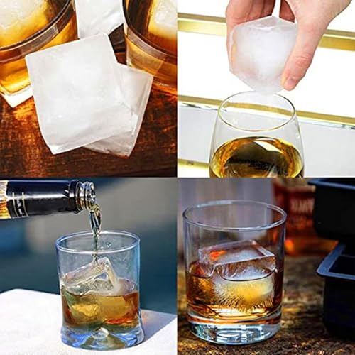 Molde de hielo silicona 2 piezas 4 cavidades 2 pulg miniatura 4