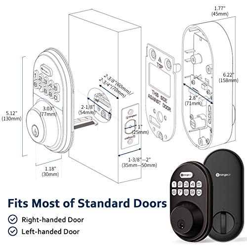 OrangeLion Keyless Entry Deadbolt Lock, Electronic Keypad Door Lock
