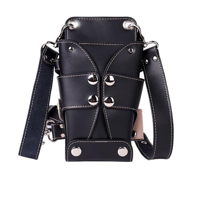 Sac pour matériel de coiffure Sac de ciseaux à cheveux pliable, étui à peigne, sac de taille, sac messager, support de pochette, étui for ciseaux de coupe de cheveux de salon de coiffure, sac de barbi
